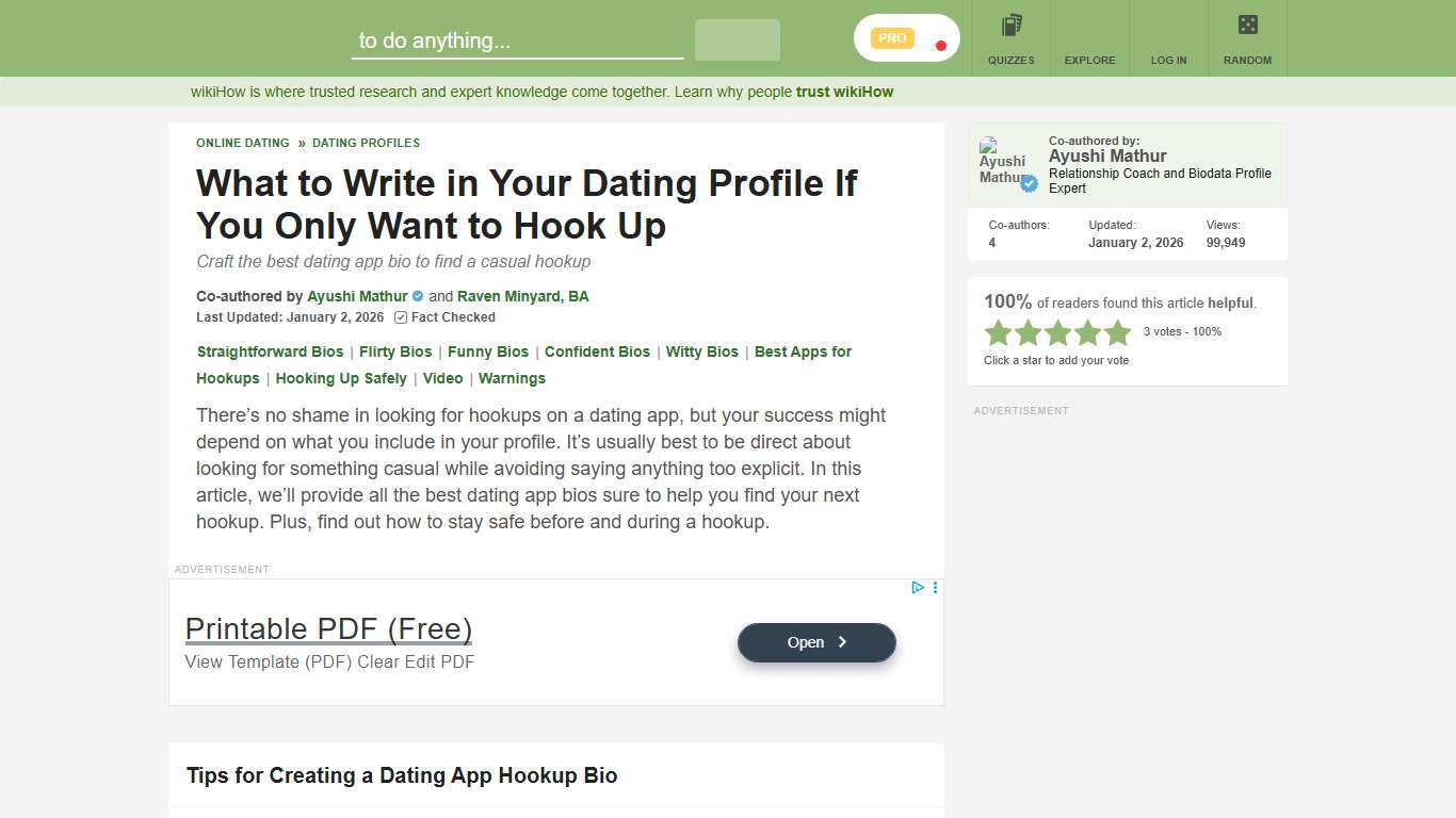 The Best Bios for Hookups: Flirty, Funny, & Witty Lines